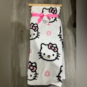 Sanrio Hello Kitty Spring Reversible Throw Blanket Pink Flowers Super Soft 50x70